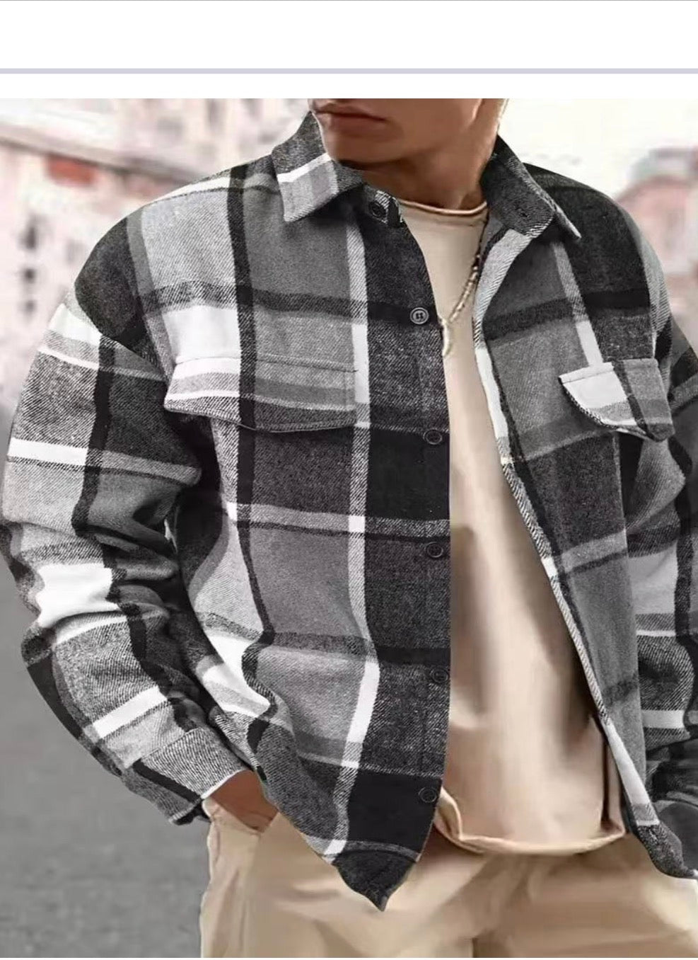 Classic Plaid Overshirt Jacket