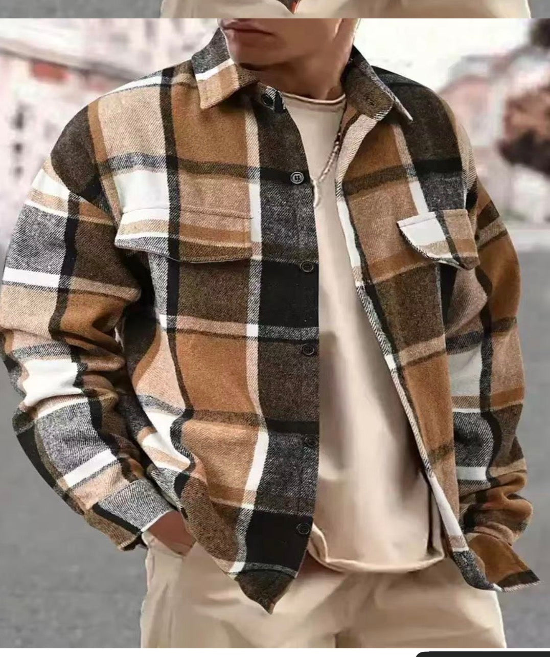 Classic Plaid Overshirt Jacket
