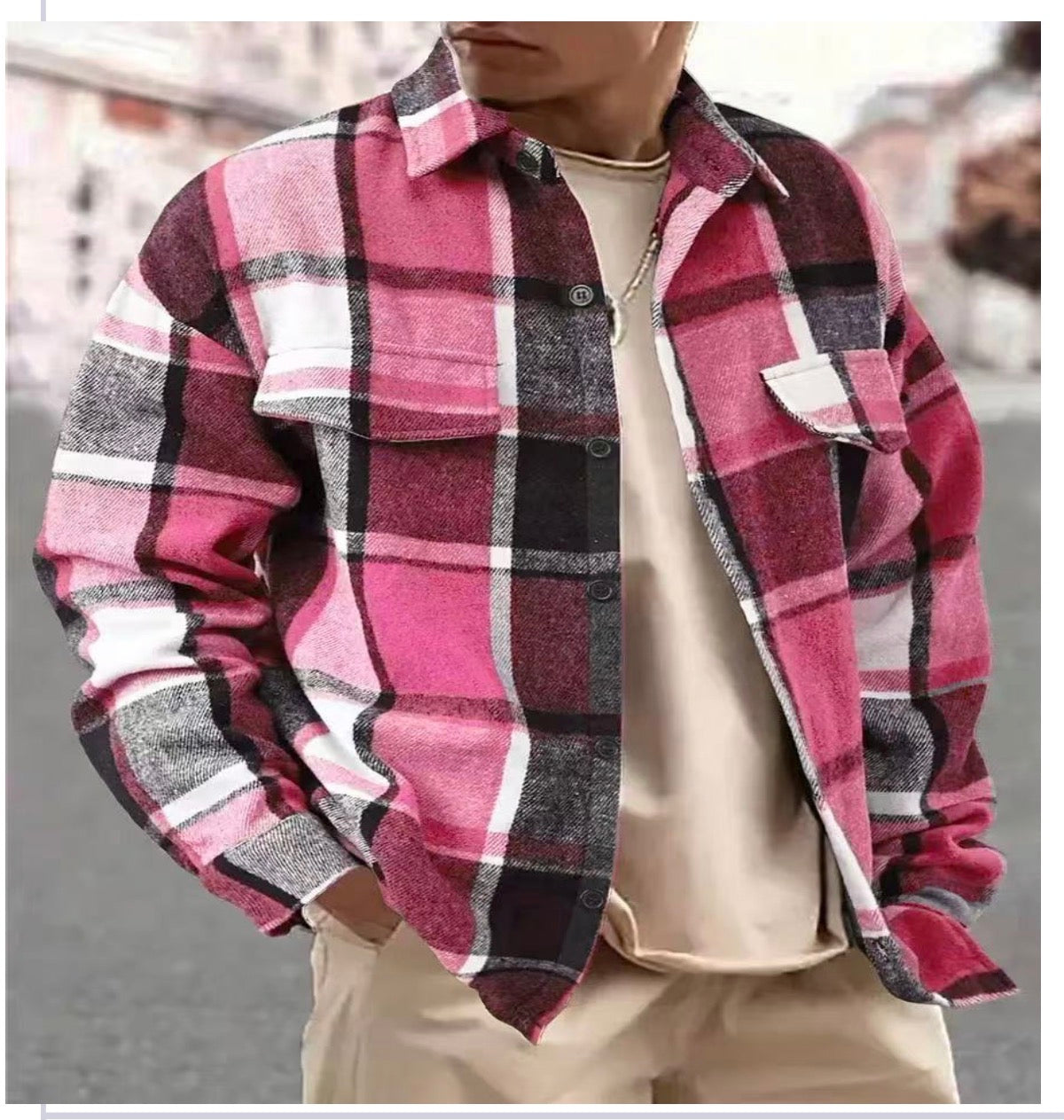 Classic Plaid Overshirt Jacket